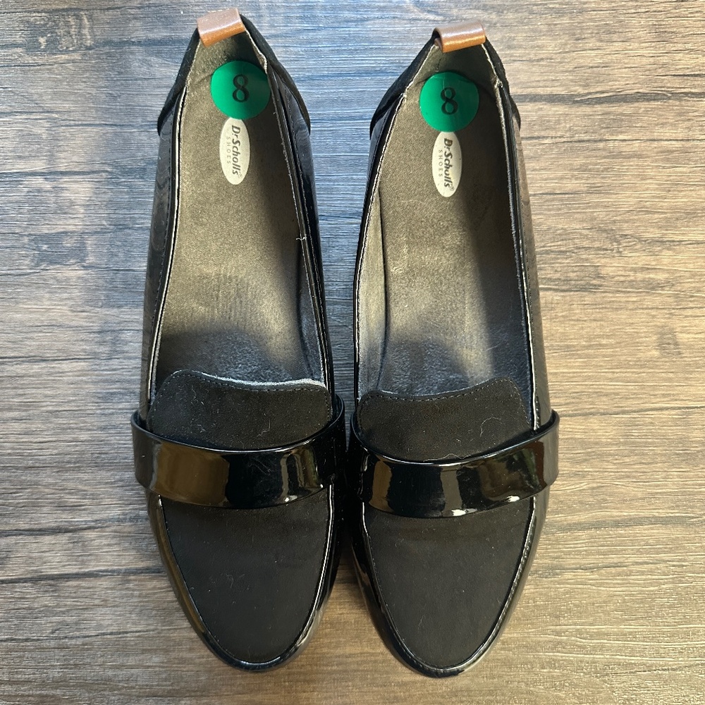 Dr. Scholl's Glossy Black Women's Flats